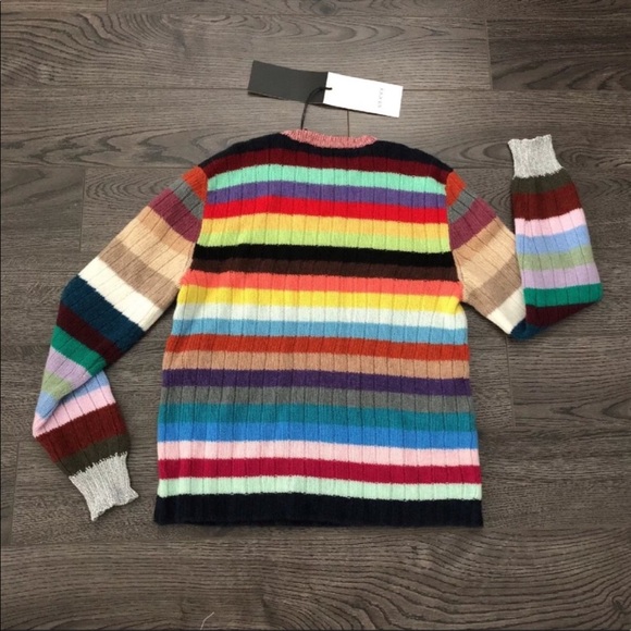 NWT GUCCI RAINBOW STRIPED CASHMERE WOOL SWEATER 🌈 - Picture 5 of 11